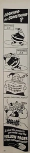 Directorio de páginas amarillas 1962 Papá Noel buscando algo Navidad anuncio impreso de colección - Imagen 1 de 2