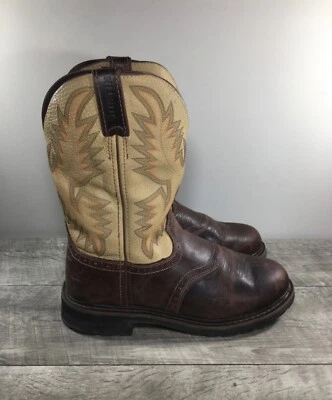 Mens Justin WK4660 Superintendent Cowboy Western Leather Pull On Boots Size 10 - Image 1 of 4