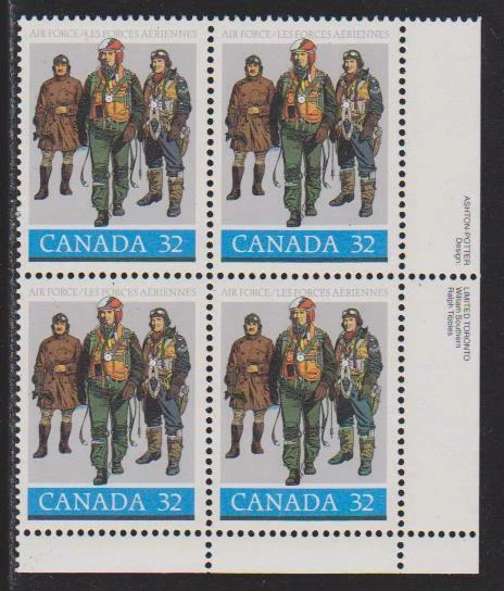 1984 Canada SC# 1043 LR Royal Canadian Air Force Plate Block M-NH Lot # 1743 - Image 1 of 1
