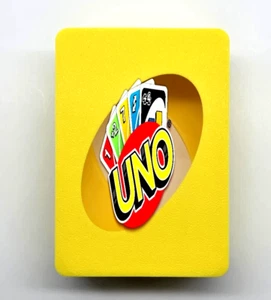 Bright Yellow Uno Card Box Deck Holder - 3D Printed PLA for Organized Fun - Picture 1 of 4