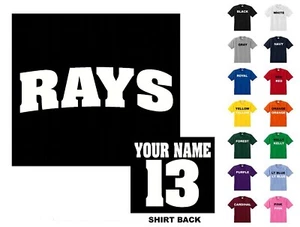 Rays College Buchstaben Baseball individuelles T-Shirt #226 - kostenloser Versand   - Bild 1 von 2