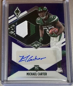 2021 Panini Phoenix Michael Carter Blue Rookie Patch Auto #'ed 64/75 - Bild 1 von 1