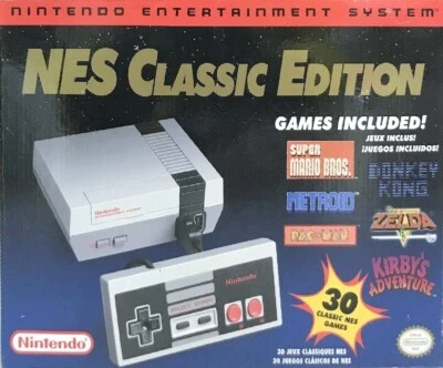 任天堂 NES 经典版游戏机带控制器和 30 个游戏...全新! — 第 1/3 张图片