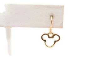Disney 14k Yellow Gold Micky Mouse Earring SINGLE - Picture 1 of 9