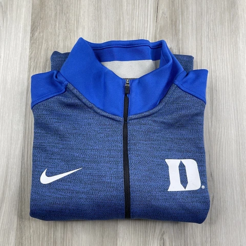 Nike Duke Blue Devils 1/4 Quarter Zip Pullover NCAA Logo Men’s Size S Small Cover