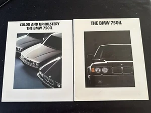 BMW 750iL 1991 gran folleto de ventas de EE. UU. y catálogo gráfico de colores conjunto E32 serie 7 750 - Imagen 1 de 12