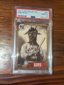 PSA 10 Topps Project 70 Babe Ruth by Alex Pardee #666 😈 Evil Card **⚠️READ ⚠️** - Picture 1 of 2