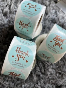 500 thank you for supporting my small business Stickers Count Size 1.5” - Picture 1 of 4