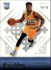 2015-16 Panini Excalibur Silver Nuggets Basketball Card #179 Emmanuel Mudiay /70