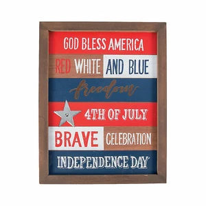 Patriotic Religious Phrases Wall Sign, Fourth of July, Home Decor, Wall Decor, 1 - Picture 1 of 2