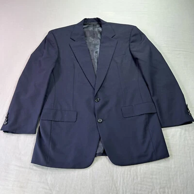 Blazer Hickey Freeman Para Hombres 44R Azul Lana 2 Botones Abrigo Deportivo Traje Chaqueta Foto 1 de 4