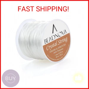 BEADNOVA 1mm Elastic Stretch Crystal String Cord for Jewelry Making Bracelet Bea - Picture 1 of 2