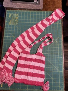 kids matching 2 Tone Pink knitted scarf and purse from Childrens Place - Picture 1 of 2