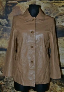 NEUE Jacker echte echte Nappa beige braune Lederjacke für Damen, 10-12 UK 38-40 - Bild 1 von 6