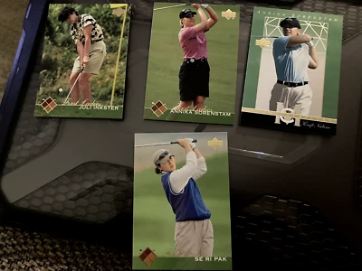 Lote de 8 cartas de jugador LGPA Upper Deck Golf 2003 (LOPEZ, SORENSTAM, PAQUETE, INKSTER) Foto 1 de 4