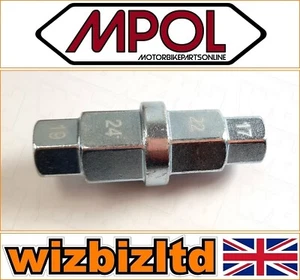 Kawasaki ZZR 1400 2006-2020 [Strumento mandrino esagonale rimozione asse ruota anteriore] [Argento] - Foto 1 di 12