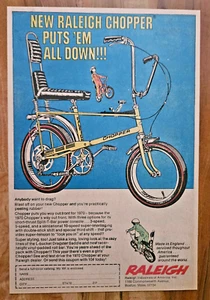 VINTAGE 1970 RALEIGH CHOPPER 5 SPEED STINGRAY BICYCLE ADVERTISEMENT - Picture 1 of 1