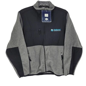 CHARLES RIVER HERREN MATRIX FLEECE JACKE Large ANTHRAZIT/SCHWARZ - bestickt - Bild 1 von 4