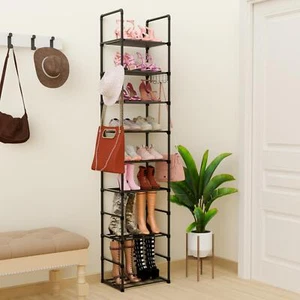 10 Tier Shoe Rack Tall Metal Shoe Storage Organizer for Bedroom Living Room - Picture 1 of 7