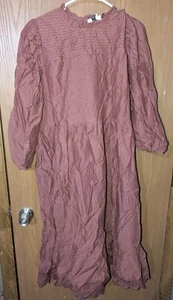 NWT Universal Thread Med M Target Farm Prairie Pandemic Dress Cottagecore, Red - Picture 1 of 11