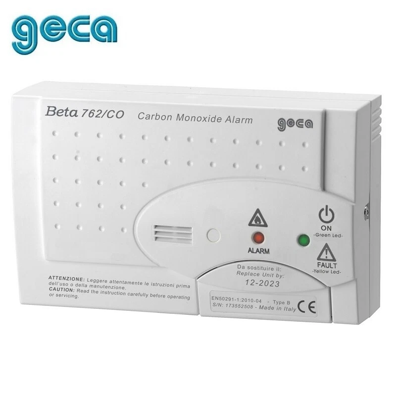 TECNOCONTROL Rilevatore di fughe di monossido di carbonio a batteria - BETA 762/CO