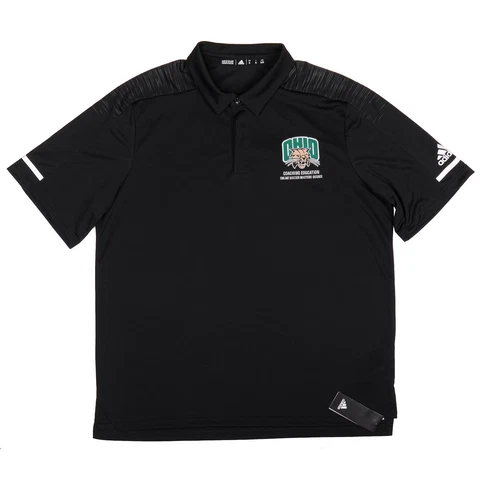 NWT Ohio Bobcats NCAA Adidas Black Team Iconic Coaches Polo Shirt Men's Size XL Cover