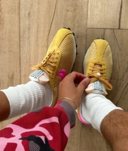 NIKE X STUSSY LD-1000 AUTHENTIC Sanded Gold and Laser Fuchsia UK Size 9 us 10 - Picture 1 of 8
