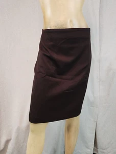 Vertigo Solid Brown Knee Length Aline Skirt Womens Size 8 France 40 MEDIUM USED - Picture 1 of 5