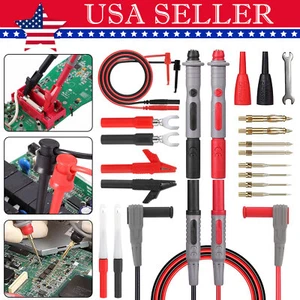 23pcs Multimeter Test Lead Kit Alligator Clip Back Prob Wire Tool for Automotive - Picture 1 of 17