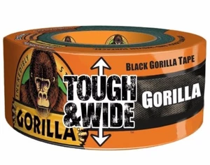 Gorilla Tough & Wide Duct Tape Black 73mm x 27M Strong Cloth Duck Gaffer Gaffa - Picture 1 of 9