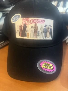 ๐ด Disney Parks Star Wars Vintage Action Figures Black Cap Hat Adult NEW - Picture 1 of 3