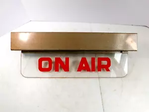 OLD 1950s ANTIQUE ORIGINAL NOT REPRO ON AIR RADIO ART DECO WORKING LIGHTUP SIGN - Picture 1 of 8