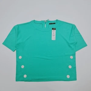 Betty Barclay Damen-T-Shirt grün 18 UK kurzärmelig entspannte Passform Top - Bild 1 von 8
