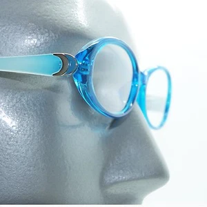 Fun Reading Glasses See Thru Aqua Blue Whimsy Oval Jelly Frame +1.00 Lens - Picture 1 of 4