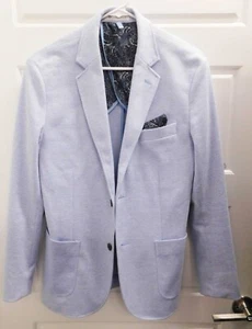 Chaqueta 7 Diamantes Azul Blanco Abrigo Deportivo Blazer Mini Pata de Gallo Westport talla S - Imagen 1 de 5