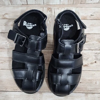 Dr Martens Sailor Fisherman Sandals Children Youths US 13 EU 31 Unisex Black - Image 1 of 4