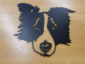 Border collie metal wall art plasma cut decor gift idea - Bild 1 von 1
