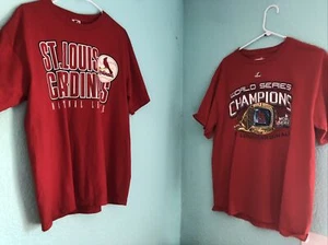 Lot of 2 Mens Large St. Louis Cardinals Shirts Vintage Logo 2011 World Series - Picture 1 of 7