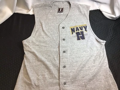 Jersey Jostens Sportswear Azul Marino EE. UU. Gris Sin Mangas Talla Grande Hecho en EE. UU. Foto 1 de 4