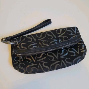 Simply Vera Wang Wristlet Geldbörse Logo Schwarz Top Zustand Siehe Beschreibung! - Bild 1 von 18