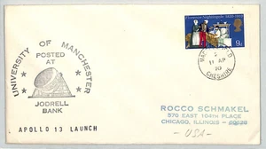 GB/USA SPACE *Apollo 13 Launch* Cover Manchester University JODRELL BANK XE239 - Picture 1 of 12