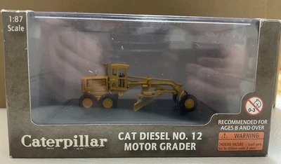 NORSCOT 1/87 Caterpillar CAT DIESEL NO. 12 MOTOR GRADER -55173 - mint  - Image 1 of 4