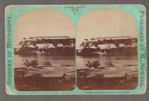 Fort Snelling MINNESOTA RP SV c1870 MISSISSIPPI RIVER Ferry Crossing NOWACK FOTO - Picture 1 of 3