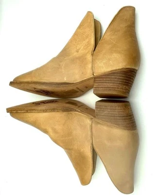 Free People Botines de Cuero para Mujer 36.5 Tostado DobleV Vaquera Western Boho Cápsula Foto 1 de 4