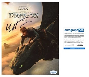 MASON THAMES SIGNIERT SCHLUCKAUF WIE MAN SEINEN DRACHEN TRAINIERT 8x10 FOTO SELTEN - ACOA COA - Bild 1 von 1
