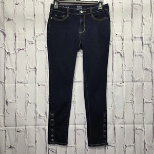 Jeans donna A.N.A Jegging taglia 2 cropped vita bassa lavaggio scuro elasticizzato misto cotone - Foto 1 di 13