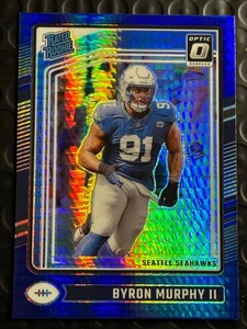 2024 Panini Donruss - Rated Rookie Byron Murphy II Blue Hyper Prizm #217 (RC) - Bild 1 von 2