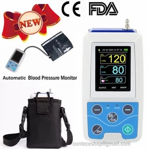 ABPM50 24hour NIBP Holter Upper Arm Digital Blood Pressure Monitor PC Software - Picture 1 of 12
