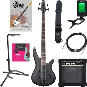 Ibanez SR300EB-WK 4-Saiter Soundgear E-Bass Schwarz Set Verstärker Schule Tuner - Bild 1 von 9