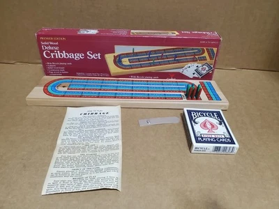 Cardinal Cribbage Deluxe Set Solid Wood Premier 1993 Edition #6311 complete - Image 1 of 4